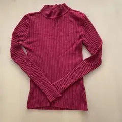 FUN バーガンディ タートルネックセーター　0121