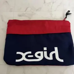 X-girl ポーチ レッド ネイビー