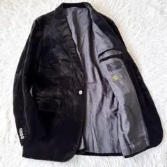 【GERMES製生地✨】SHIPS テーラージャケット ベルベット L相当 黒
