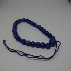青 ビーズブレスレット