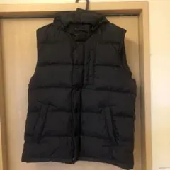 【美品】ナノユニバース　ダウンベスト　黒　フード付（取外し可）Lサイズ