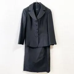 ダーマコレクション セットアップスーツ 7号 黒 シルク100% フォーマル