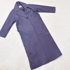 ナノユニバース　ステンコート　ロング　パープル　36号　Sサイズ　毛