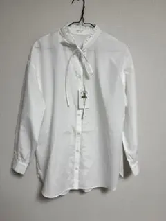 ホワイトフリル　襟長袖シャツ　セレモニー　入学式　ジレ