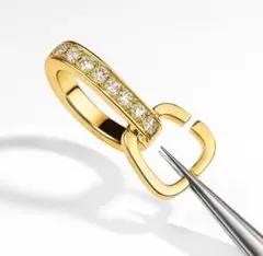 K18YG 翡翠 ダイヤモンド【S】マルチバチカン 18K ロック式 クラスプ 