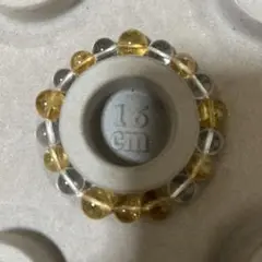 シトリン×水晶ブレスレット　天然石　内径16センチ