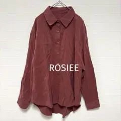 ROSIEE とろみブラウス【40】テラコッタ 無地 シンプル 仕事 カジュアルのサムネイル