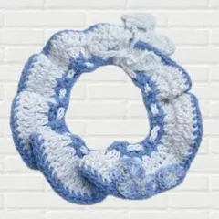 ハンドメイド 犬 猫 首輪 付け襟 フリル襟 チョーカー 魚 かぎ針編み スタイ