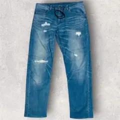 BEAUT&YOUTH ビューティアンドユース　ダメージデニム　ドローコード　M