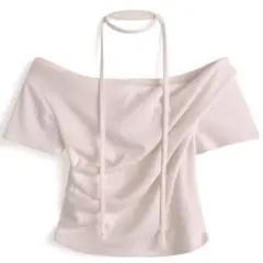 GRL♡タイ付き2Wayドレープリブトップス[dk1494] Lサイズのサムネイル