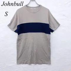 e5156 ジョンブル 半袖Tシャツ Sサイズ グレー×ネイビー カジュアル