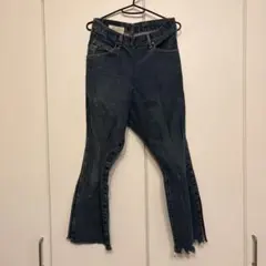 77circa デニムパンツ フレア ダメージ加工