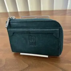 美品 DAKS ダックス 牛革 ミニウォレット ダークグリーンコインカードケースのサムネイル