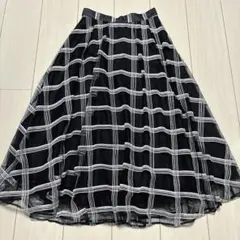 マイストラーダ　チュール　チェック　フレアスカート　ジャスグリッティー　完売品