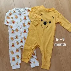 Ｈ＆Ｍプーさんベビーロンパース長袖 6〜9ヶ月用　ディズニー　2点セット