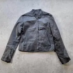 00s GAP フェイクレザージャケット 短丈 ブラック 鬼フェード 