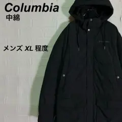 訳あり コロンビア 中綿ジャケット ブルゾン 刺繍ロゴ ブラック 黒 L 
