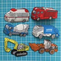はたらく車　アイロンワッペン6枚⭐️セット