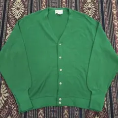 80s 90s USA製 LONDON FOG ニットカーディガン グリーン