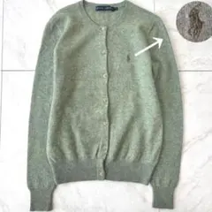 ラルフローレン ウールカシミヤ カーディガン S ※襟元ダメージあり