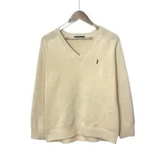 イーストボーイ　コットンニットセーター　ビッグサイズ　Vネック　ワンポイントロゴ