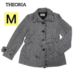 THEORIA セオリア ツイード コート 腰ひも9ARアウター M/353