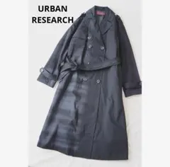 URBAN RESEARCH ロングトレンチコート　スプリングコート　黒
