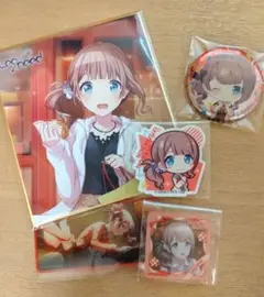 望月穂波セット ステッカー メモステ 缶バッチ 色紙