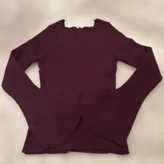 GRL バーガンディ リブニット M
