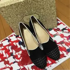 RANDA  レースドットパンプス
