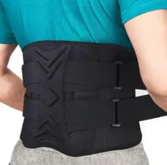 腰サポーター⭐️ベルト L 筋トレ ウエイト 伸縮性 メッシュ 男女兼用 ブラック