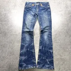 00s【archive】フレアデニムパンツ/Y2K/平成/フェアリーグランジ/髭