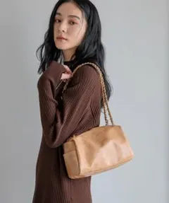 LOWRYS FARM チェーンハンドルBAG ベージュ