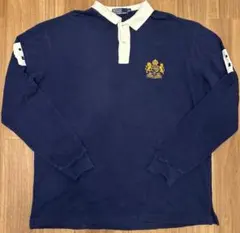 Polo Ralph Lauren ネイビー長袖ポロシャツ　ラガーシャツ　XXL