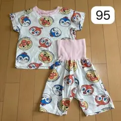 アンパンマン ドキンちゃん コキンちゃん パジャマ 半袖 腹巻き 95 ピンク