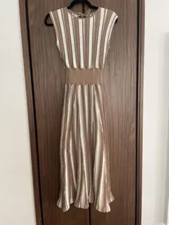 LAGUNAMOON ストライプ ノースリーブ ロングワンピース S