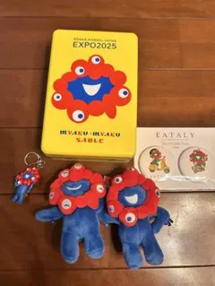 ミャクミャク　キーホルダー　マグネット　缶セット