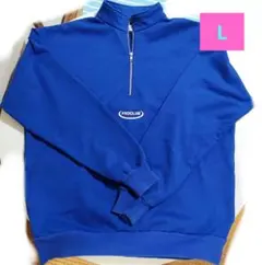FROCLUB ハーフジップ 青色　トレーナー 　L　スウェット　ハイネック