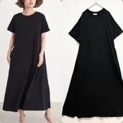 アースミュージックアンドエコロジー オーガニック綿　Aラインカットワンピース