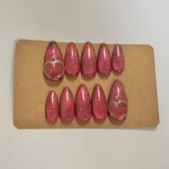 【現品限り‼️】アーモンド型　ミセスネイル　 大森　もっくん　カラー　青リンゴ