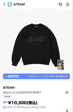 &TEAM 韓国 ポップアップ スウェット Mサイズ