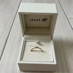 カナル4℃ 指輪　ピンクゴールド　K10 小粒ダイヤモンド　9号