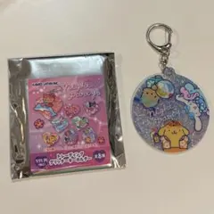 トレーディンググリッターキーホルダー　ポムポムプリン　ポチャッコ　シナモン
