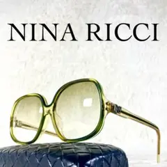 極美品　70sNINA RICCI　ビンテージサングラス　クリアグリーンフレーム
