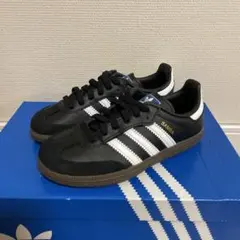 adidas Samba ブラック　ホワイト スニーカー　17cm