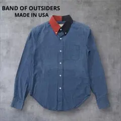 BAND OF OUTSIDERS USA製 襟切り替え長袖デニムBDシャツ 1のサムネイル