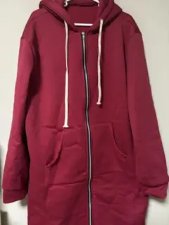赤　レッド　ロング　パーカー　冬用　洋服