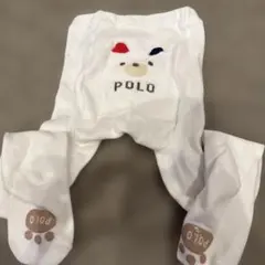 POLO ベビータイツ ホワイト くま