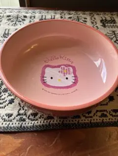 平成キティ　Hello kitty ボウル　お菓子入れ　平成女児　千鳥花柄レトロ