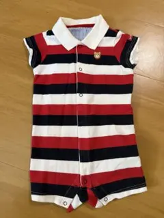 ホットビスケッツ ストライプロンパース